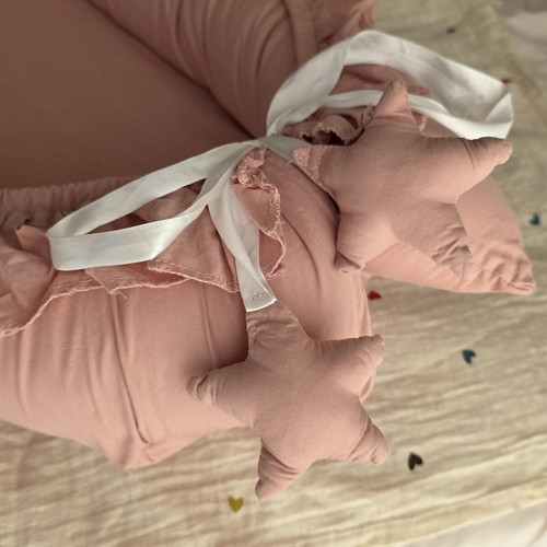 Pink Baby Nest Cocoon like new with pillow and adjustable straps