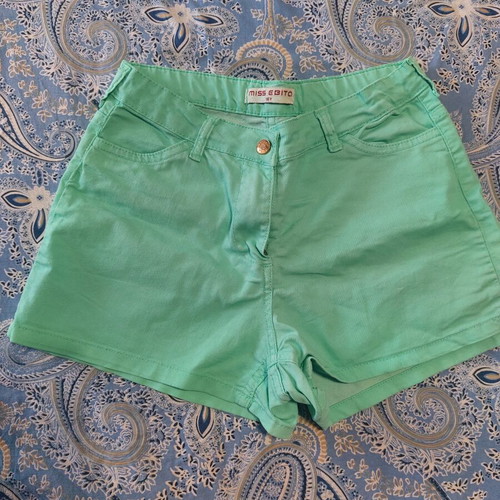 Girls' shorts size 16 Miss Ebita like new, turquoise