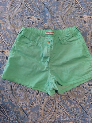 Girls' shorts size 16 Miss Ebita like new, turquoise