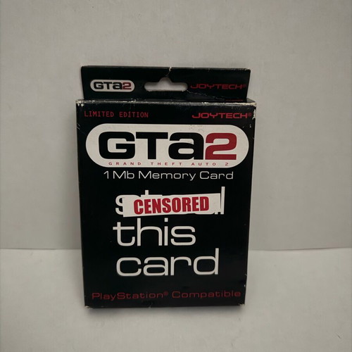 Joytech GTA2 1Mb Memory Card used, Limited Edition, PlayStation compatible