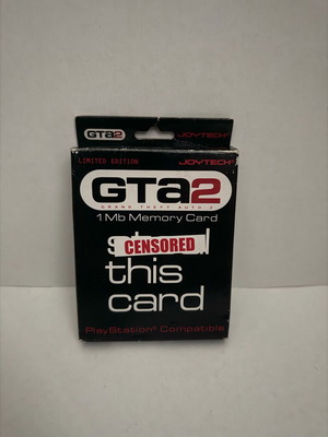 Joytech GTA2 1Mb Memory Card used, Limited Edition, PlayStation compatible