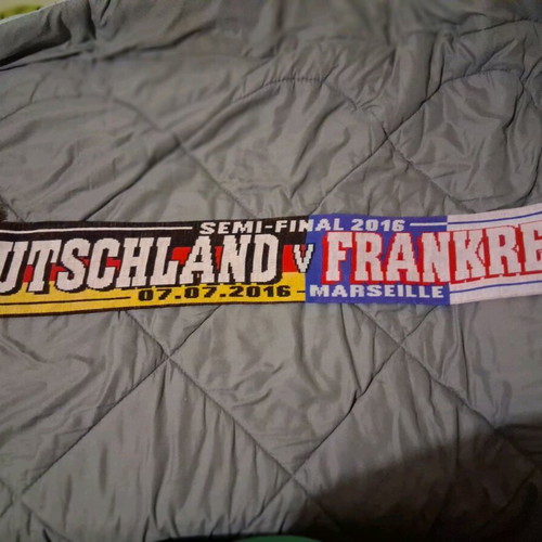 Euro 2016 scarf Germany - France like new, authentic