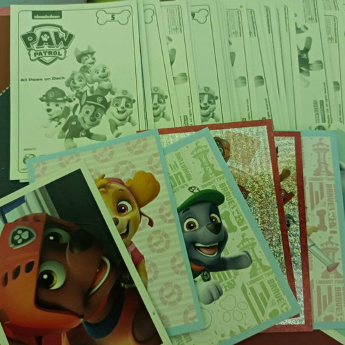 Panini Paw Patrol stickers used, numbered set
