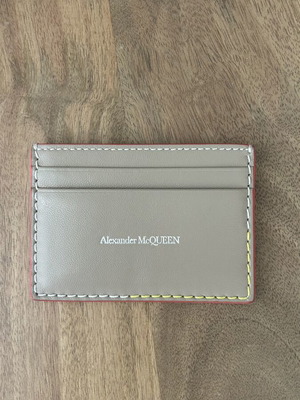 Leather card holder Alexander McQueen σαν καινούργιο, μπεζ