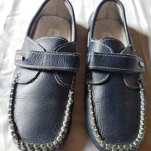 Scarpy leather shoes navy size 36 new