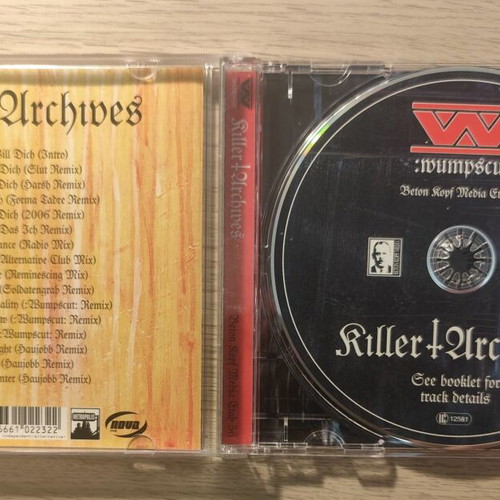 Wumpscut Killer Archives CD 2nd Edition like new, industrial EBM dark electro