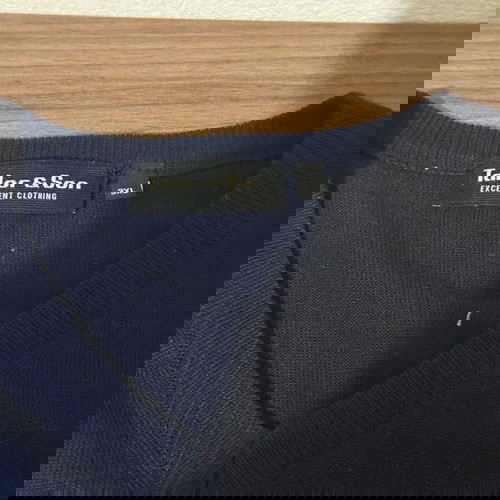 Tailor & Son Ανδρική Πλεκτή Μπλούζα Navy - Μέγεθος 3XL