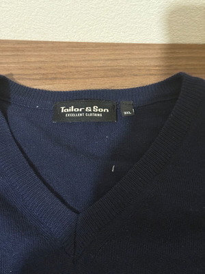 Tailor & Son Ανδρική Πλεκτή Μπλούζα Navy - Μέγεθος 3XL