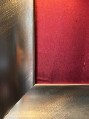 Vintage red mirror