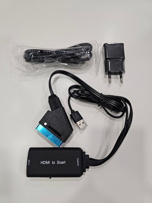 SCART σε HDMI μετατροπέας 1080P νέος με καλώδια για TV, DVD, PS2, VHS, Xbox