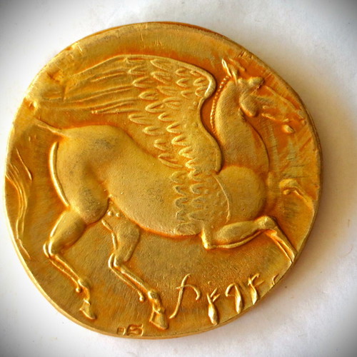 Ancient Pegasus Carthage Coin 24K Gold Plated New Museum Quality Replica