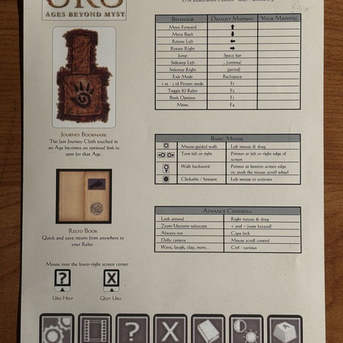 Uru Ages Beyond Myst PC CD ROM used
