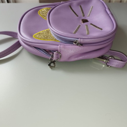Purple backpack with two compartments like new