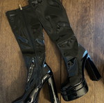 Patent leather boots