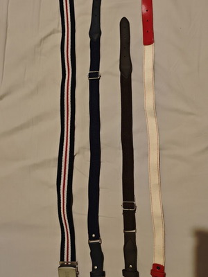 Children's belts set like new, 4 pieces, adjustable elastic