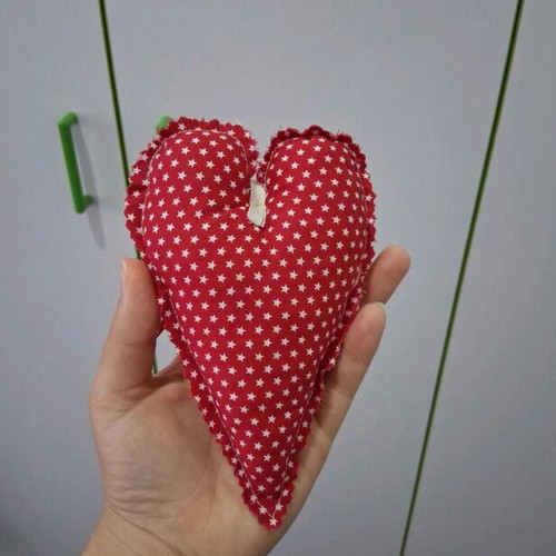Plush Heart with Bell like new