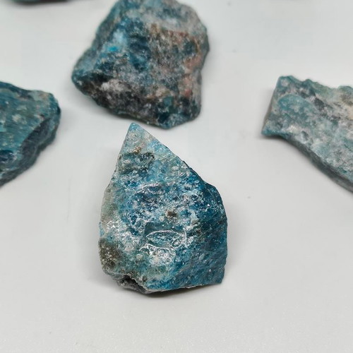 Natural Raw Blue Apatite 6 Pieces 106g