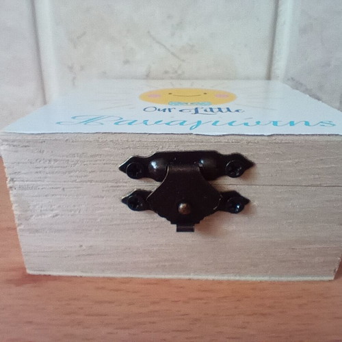 Wooden storage box new with name Panagiotis