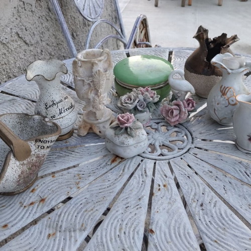 Vintage decorative items and collectibles used, set of 9 pieces