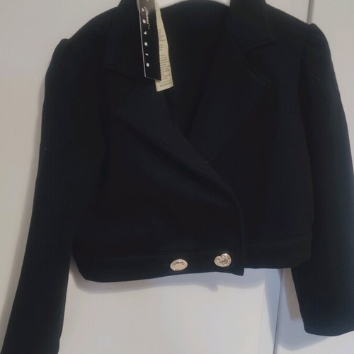 Sisley coat new, size 6-7 years, black