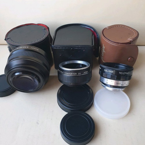 Itorex Macrowider, Auto Tele Converter 2X and Kaligar retro photo lens set