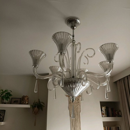 Ideal Lux chandeliers set of 2 made of hand-blown glass like new