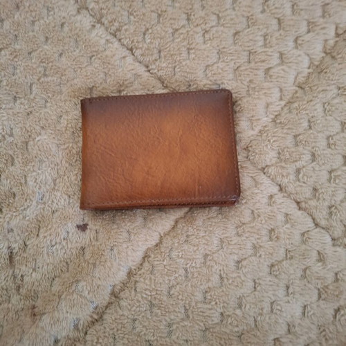 Men's wallet new, brown, genuine leather