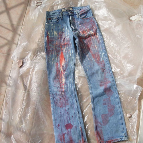 Essenza jeans hand-painted pants like new, size S