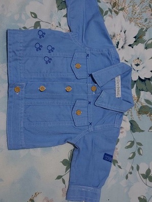 Denim βρεφικό μπουφάν αφόρετο 0-3 μηνών για αγόρι ή κορίτσι