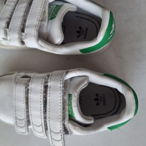 Adidas Stan Smith sneakers size 26 used, white and green