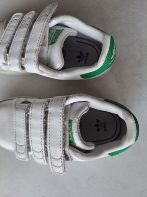 Adidas Stan Smith sneakers size 26 used, white and green