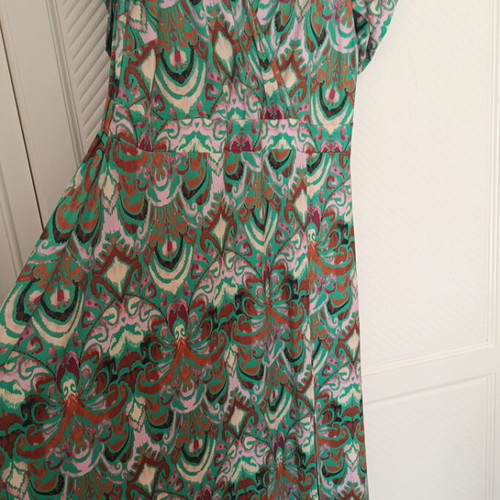 Wrap dress maxi with colorful print, size XXL