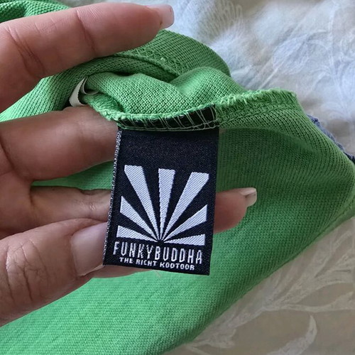 Funky Buddha Shirt size M like new, green