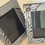Σετ 2 κορνίζες 10x15 ασημί καφέ σαν καινούργιο