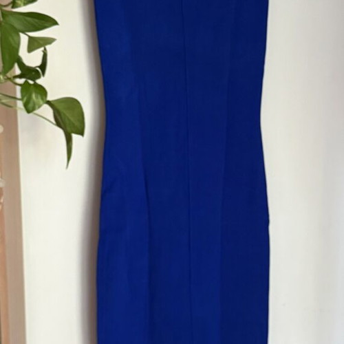 Zara knitted maxi dress, blue