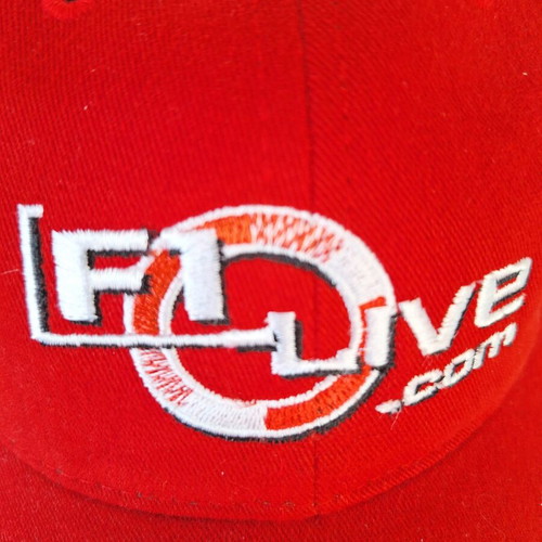 F1-Live.com vintage red baseball cap with laurel embroidery
