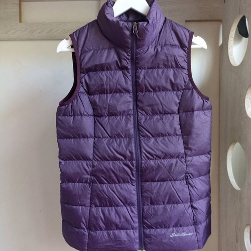 Eddie Bauer women's vest with down like new, purple, size S