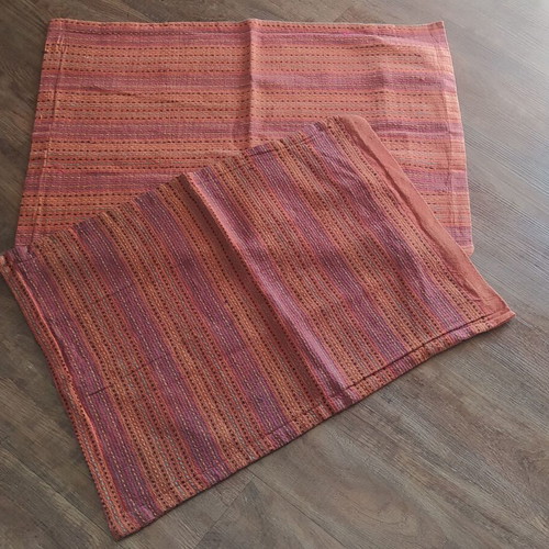 Woven pillowcases like new, set of two, brick color