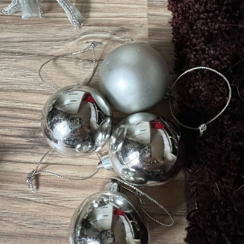 Paperchase London set of 20 used silver Christmas tree decorations