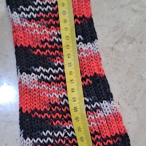 Handmade knitted set used kazaka, hat and multicolor scarf