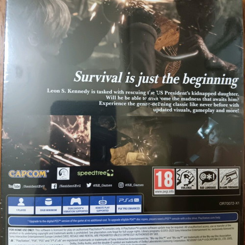 Resident Evil 4: Remake Steelbook PS4 New 2023