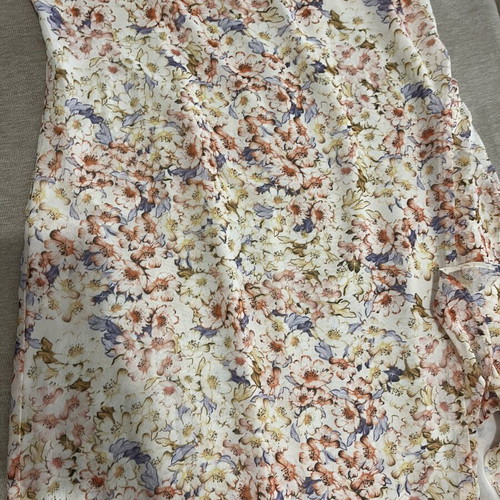 H&M Asymmetric Open-Shoulder Midi Dress Floral, size L