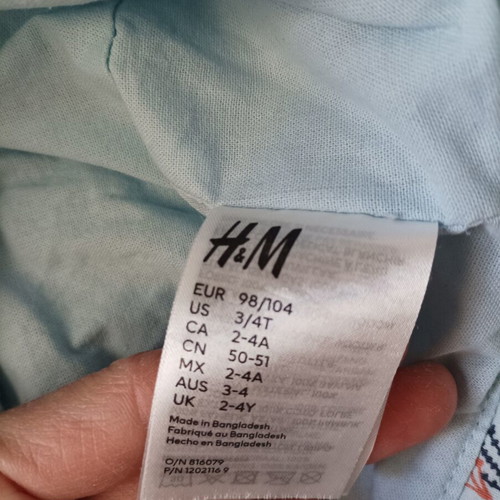 H&M summer hats set for boys, 2-4 years