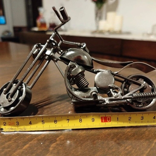 Metal chopper motorcycle miniature like new