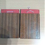  2 vintage σημειωματάρια ξύλινα