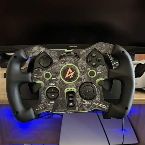 Logitech G923 Racing Wheel for PS5 and PC like new with Acelith Formula Mod and Magnetic Shifter