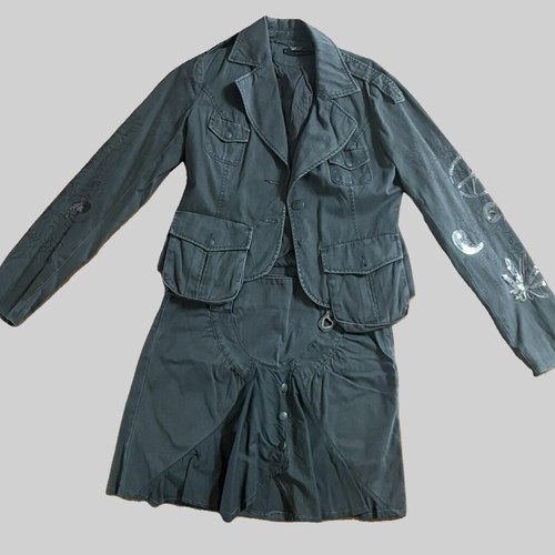 Silvian Heach Suit Set used, M, gray silver
