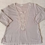 Wrap embroidered cotton blouse size M like new