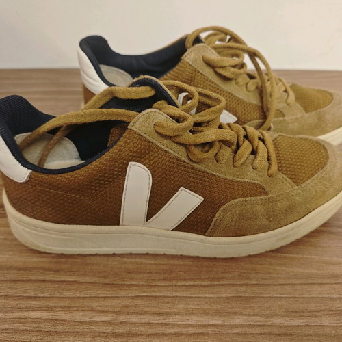 Veja sneakers size 37 used, brown beige suede mesh