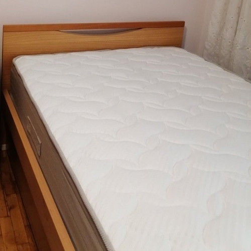 Bed set with new Comfort Strom Luxuri mattress and storage drawers